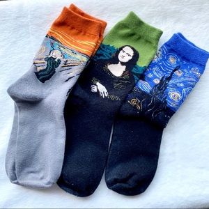 🆓 w Purchase - Painting-Patterned Crew Socks